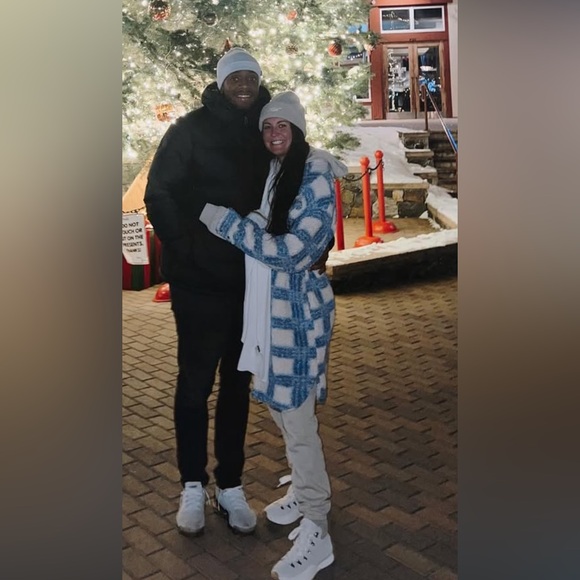 Blue and White Lulus Coat - Picture 5 of 5